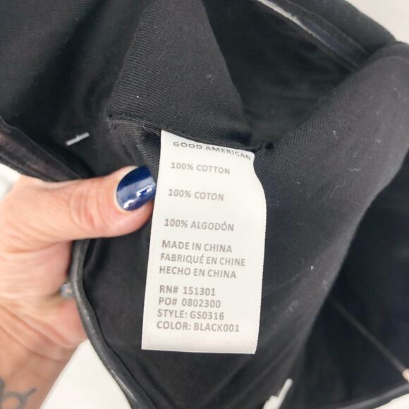 GOOD AMERICAN Sueded Fleece Corset Top 5-XXL Black Side Zipper 100% Cotton NWT - Picture 10 of 12